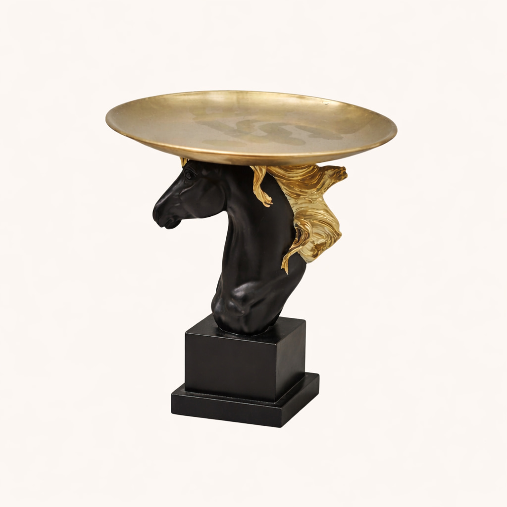 Horse Head Sculpture Fruit Plate Decor Resin Figurine Tray – Copy