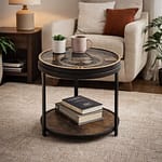 Vintage Luxe Clock Table